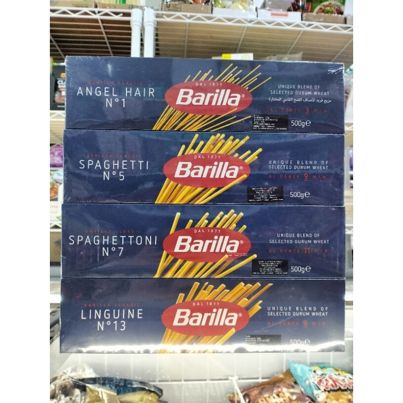 

Barilla Pasta Angel Hair Spaghetti Linguine Spaghettoni N⁰1 N⁰5 N⁰7 N⁰13 500gr 1kg Impor Italy