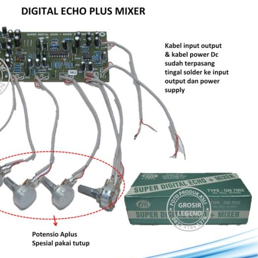 Kit super digital echo plus mixer GM 7002