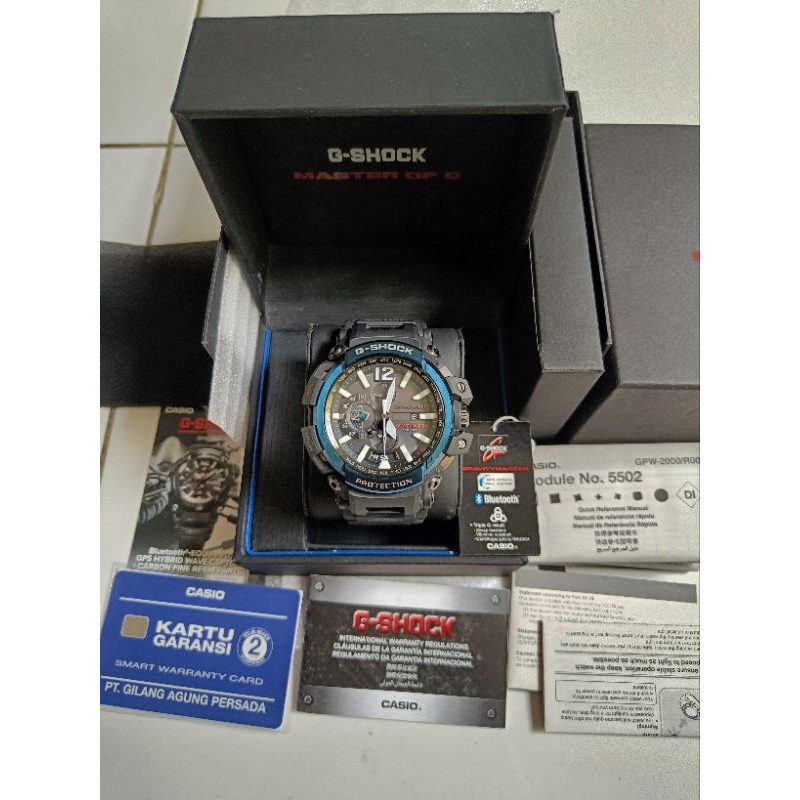 Casio G-Shock Gravitymaster GPW-2000-1A2DR Equipped GPS Hybrid Resin Carbon original fullset cukup m