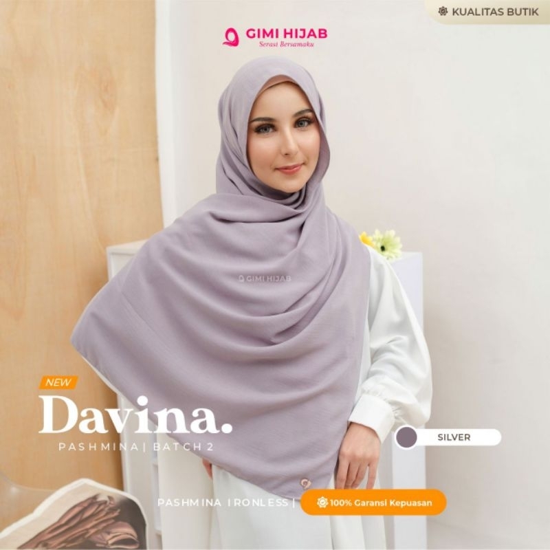 hijab jilbab pashmina polos syar'i / Davina pashmina adem panjang exclusive premium mewah cantik