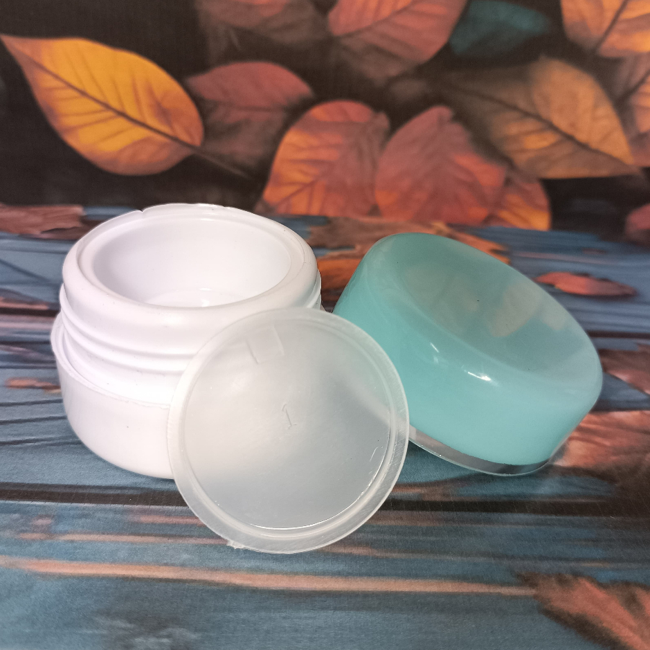Pot Cream PP Kemasan Travel 12,5Gr Hijau Tosca Putih