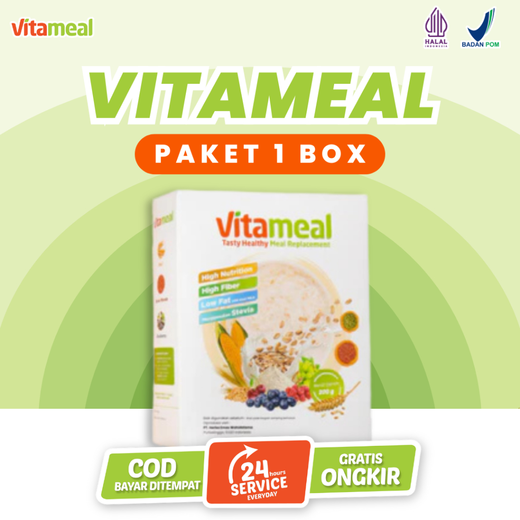 

Vitameal Original Sereal Sehat Mengatasi Gula Darah Tinggi Diabetes Kolesterol dan Cocok untuk Diet