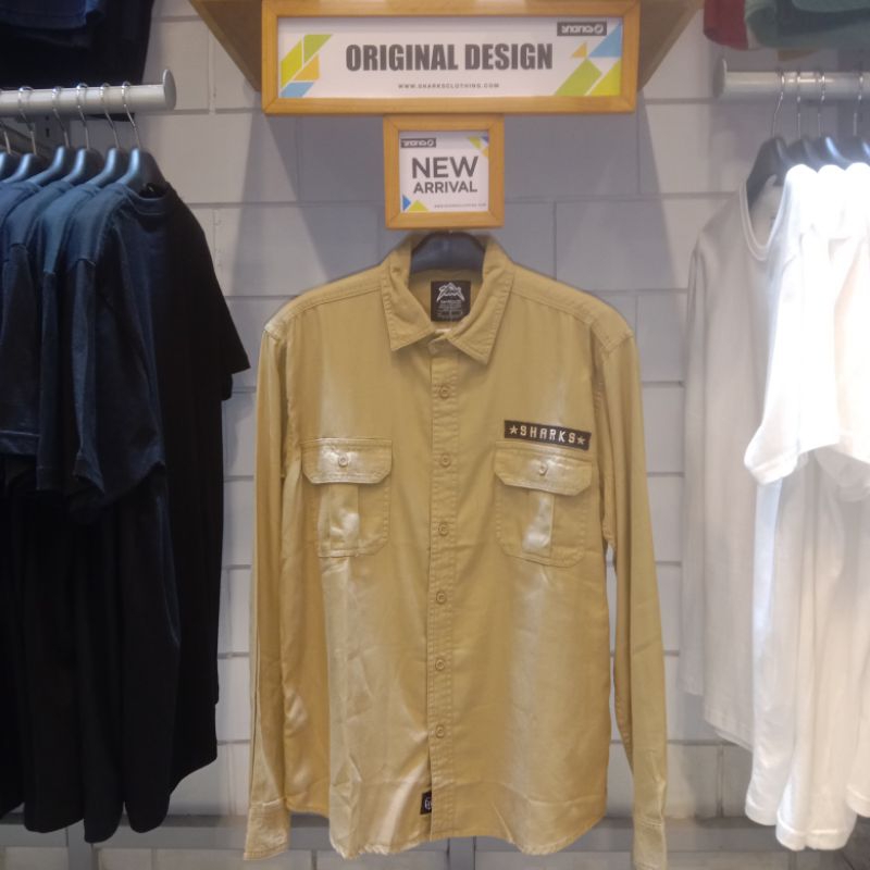 kemeja shirt Casual wear pria Sharks.co brand original