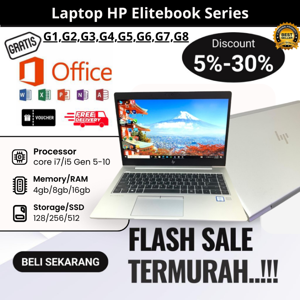 Laptop Hp EliteBook 840 G1 Core i7 gen 4 || RAM 8gb SSD 256gb