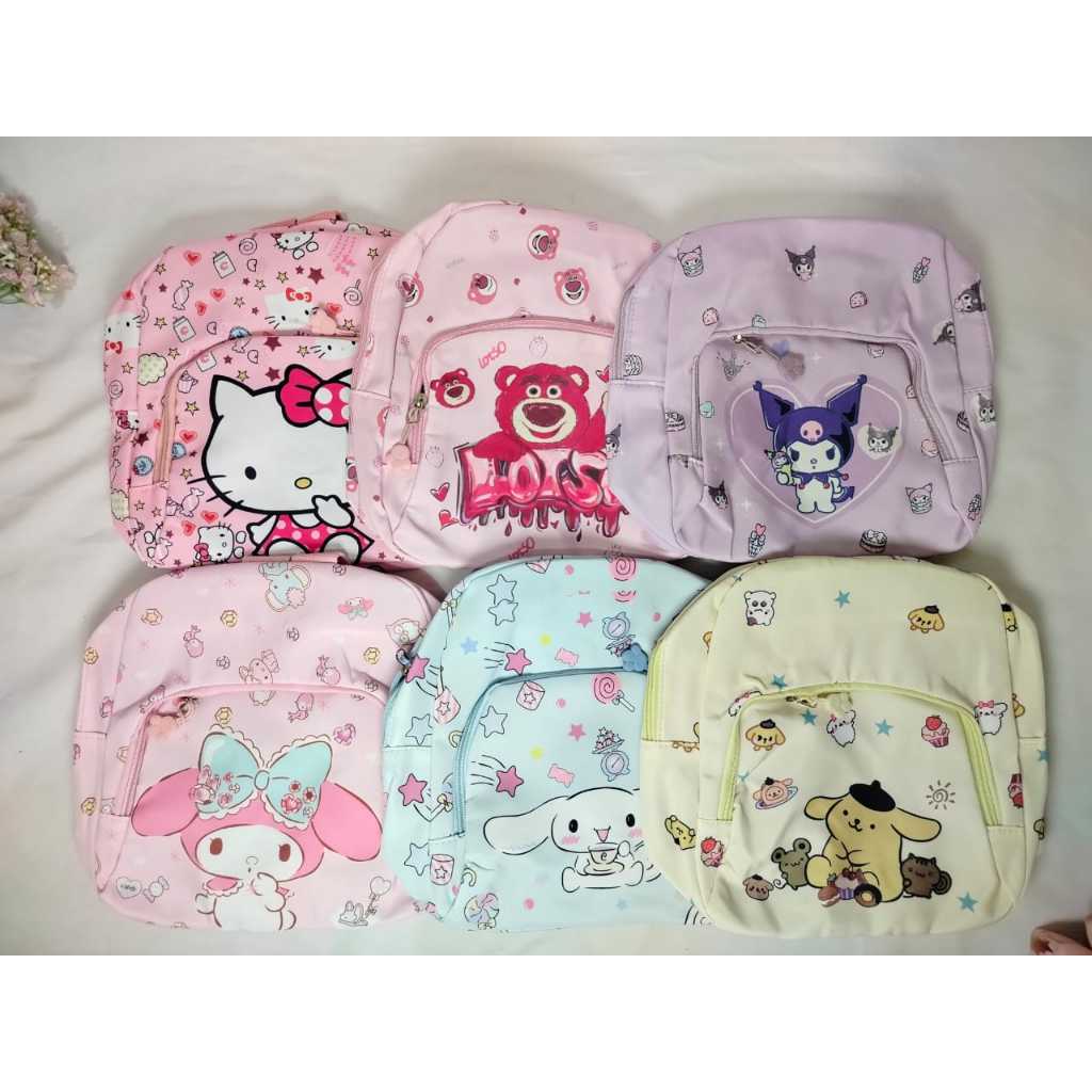 TAS RANSEL SANRIO HELLO KITTY TAS RANSEL KECIL CINNAMOROLL TAS RANSEL KECIL KUROMI KARAKTER - 3930