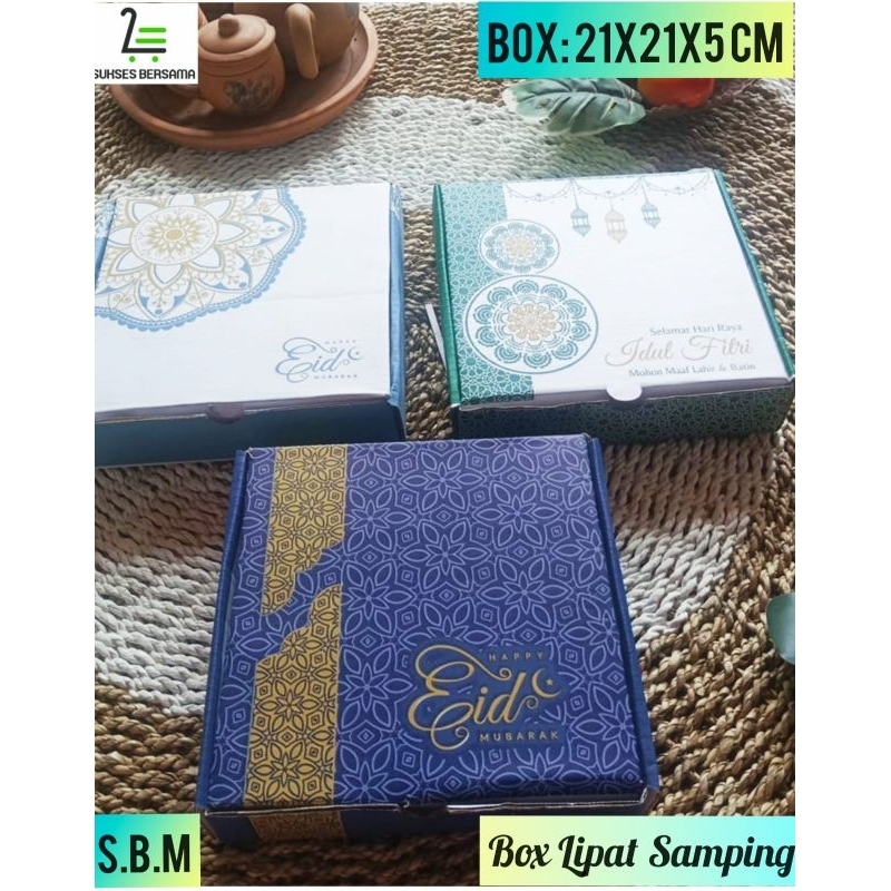 

Box 21x21x5cm(LS)Dusbox/Eid Mubarak/Hampers/Kardus/Packaging