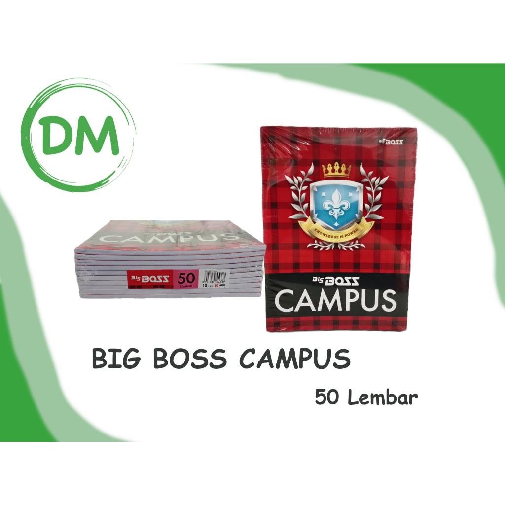 

BUKU TULIS BOXY BIG BOSS CAMPUS 50 LEMBAR 1 PACK 10 BUKU