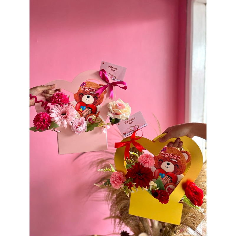 

Kado Box coklat bear| Flower box Coklat | Free paking kardus