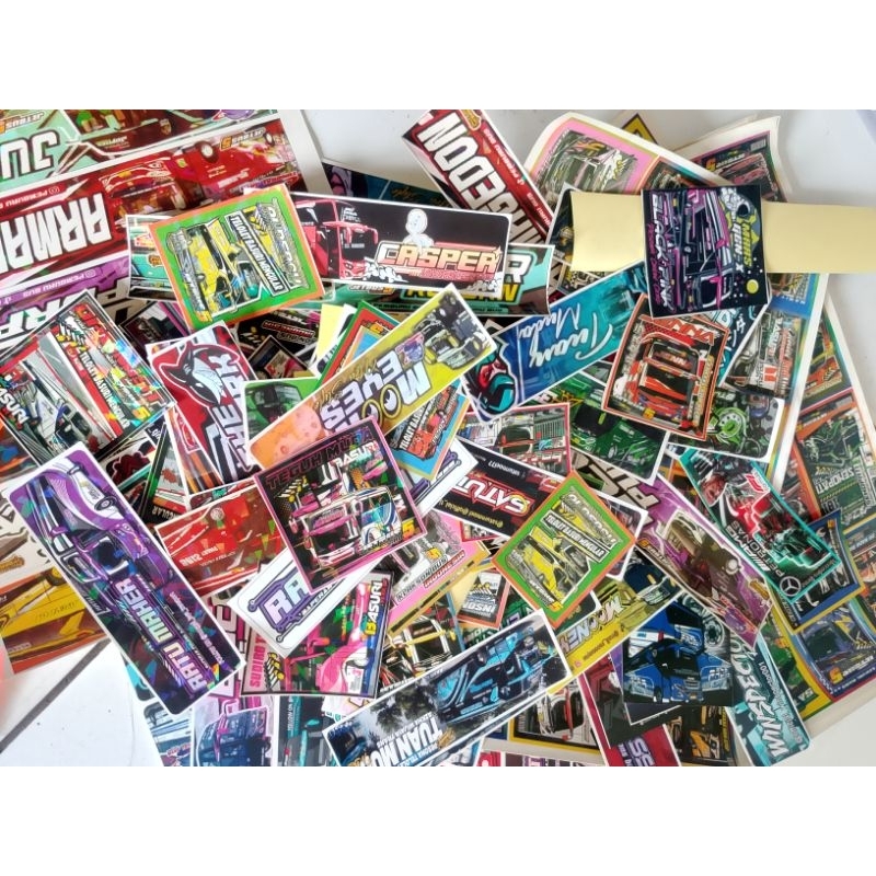 

15 Pcs Stiker Bus Mania Mainan Anank yg lagi Viral Stiker bus Basuri Telolet