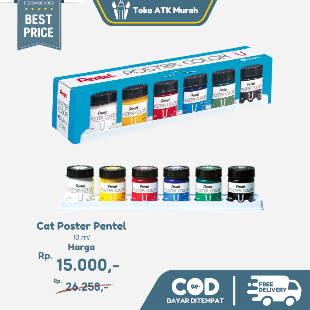 

BUY 2 GET 3 Pentel Poster Colour 13ml ( Warna Umum) BELI 2 DAPAT 3