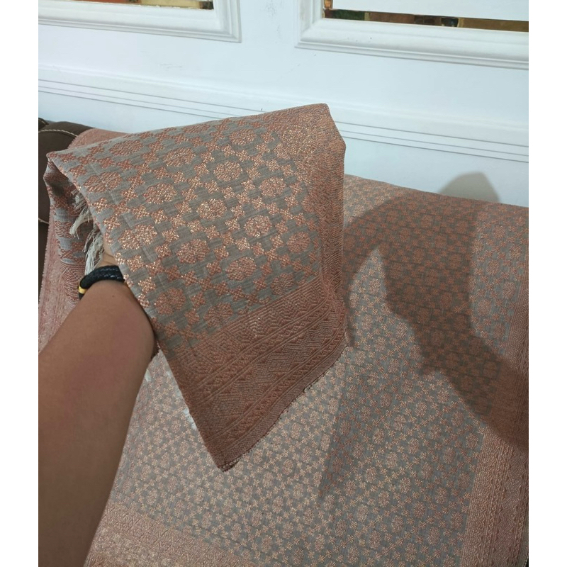Songket minang/songket padang asli handmade.warna nude rosegold