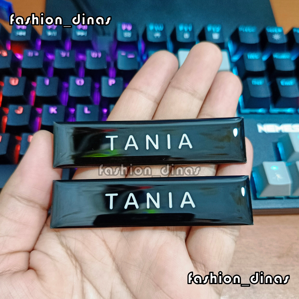 

Nama Dada ASN Grafir Hitam Lapis Resin Name tag Kantor