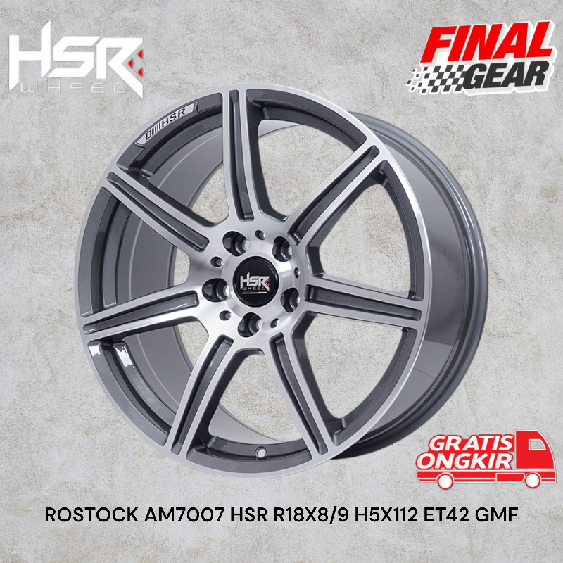 VELG RACING MOBIL MERCEDES/MERCY MINI COOPER VW TIGUAN DLL HSR ROSTOCK R18 5X112 ORIGINAL HSR WHEEL
