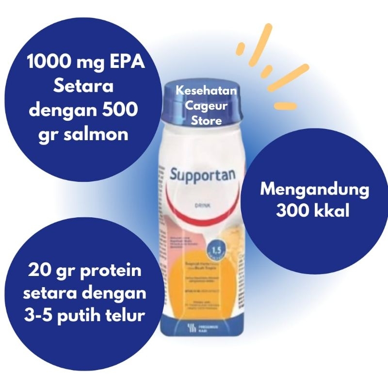 

Supportan 200 ml (ED Feb 2026) rasa tropical fruits susu bernutrisi dan berkalori tinggi