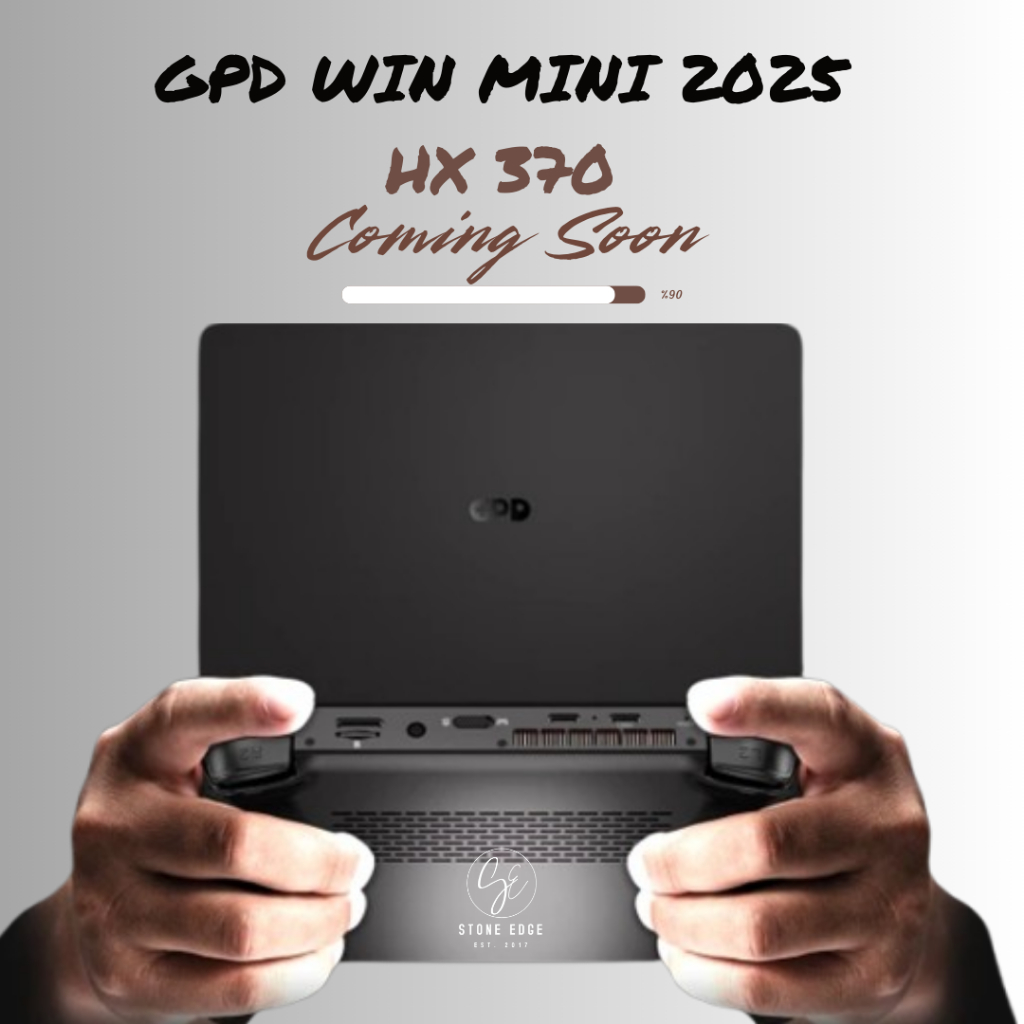 GPD Win Mini 2025 - Konsol Game Handheld 7 Inci, Prosesor AMD Ryzen AI 9 HX 370, RAM 64GB, SSD 1TB, Putih (Edisi Terbatas)