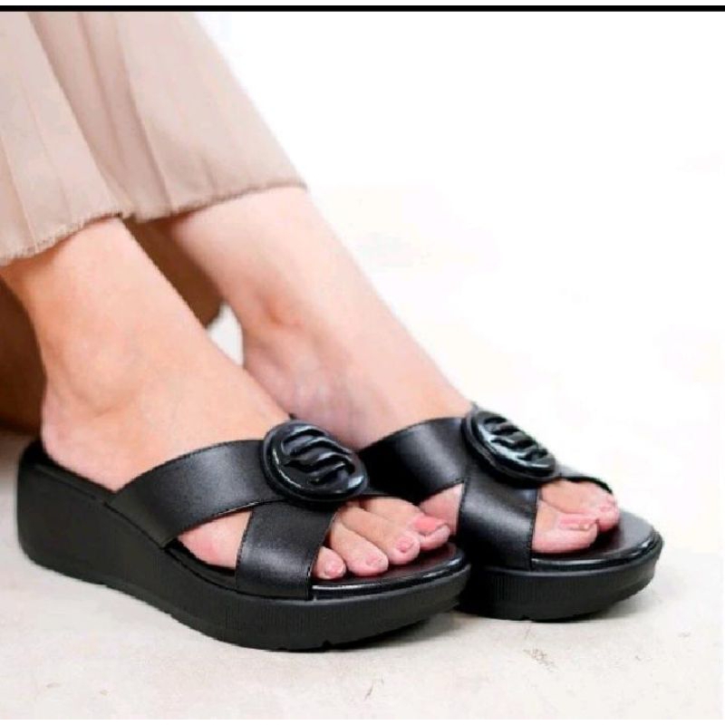 sandal wedges wanita Pollux wpodq26