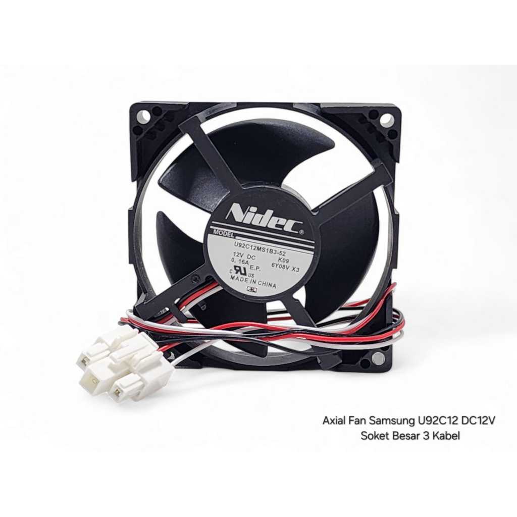 Axial Fan Samsung U92C12 DC12V Soket Besar 3Kabel