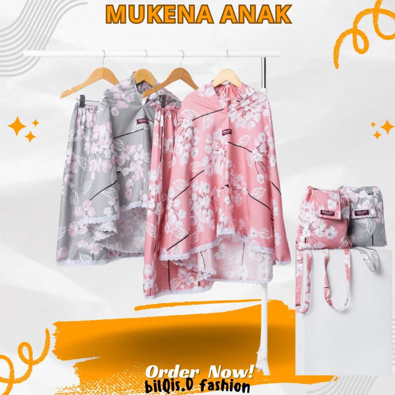 MUKENA ANAK PEREMPUAN MOTIF BUNGA-BUNGA USIA 1-10 TAHUN
