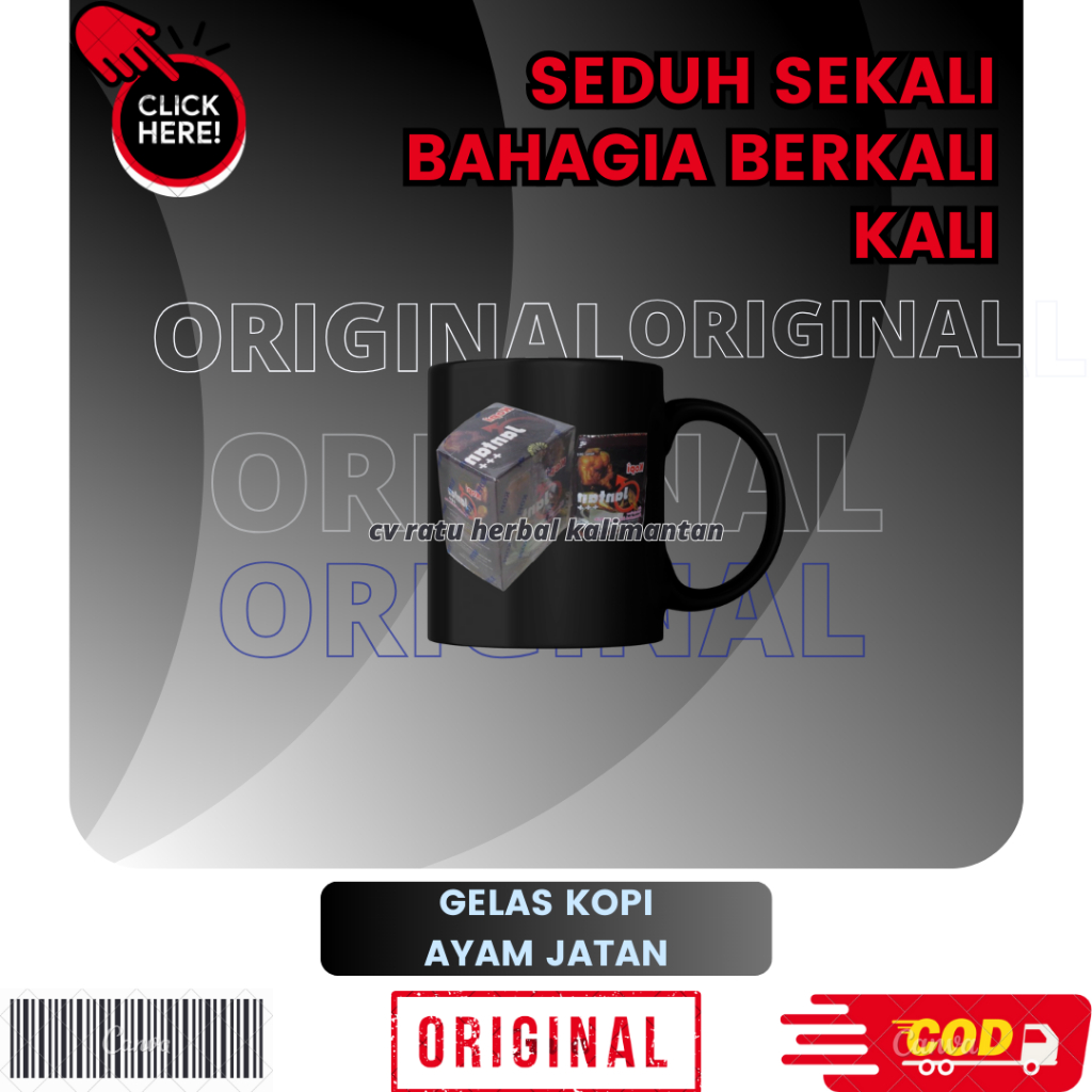 GELAS KOPI AYAM JANTAN HITAM ORIGINAL