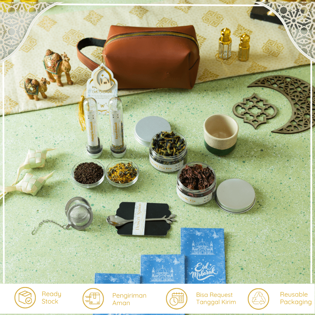

Imun Booster Package - Hampers Flower Tea & Mug Ceramic Tea Set Package Kado Souvenir Wedding Birthday Wisuda