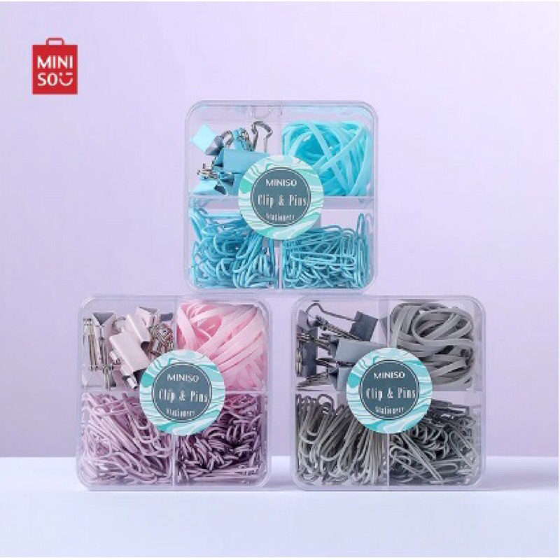 

Miniso Stationery Supplies Office / Set lengkap Alat kanto alas sekolah paper clip binder klip karet