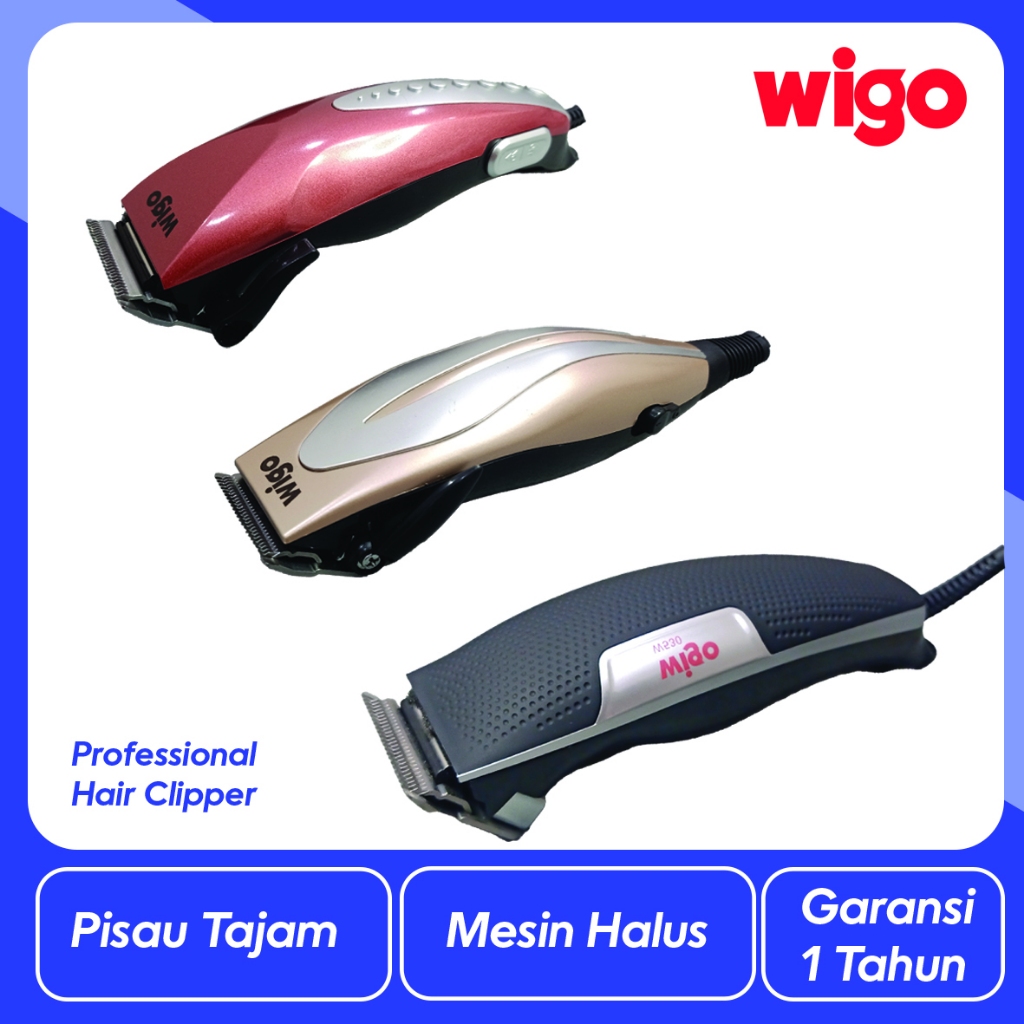 Alat Cukur Wigo Rambut Elektrik Hair Clipper Barbershop Starter Kit Komplit
