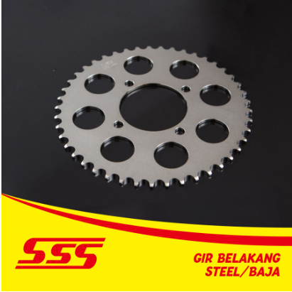 GEAR GIR BELAKANG SSS 428 SATRIA F150/FU OLD NEW 35/36/37/38/39/40/41/42/43/44/45/46/47 WARNA CROME 