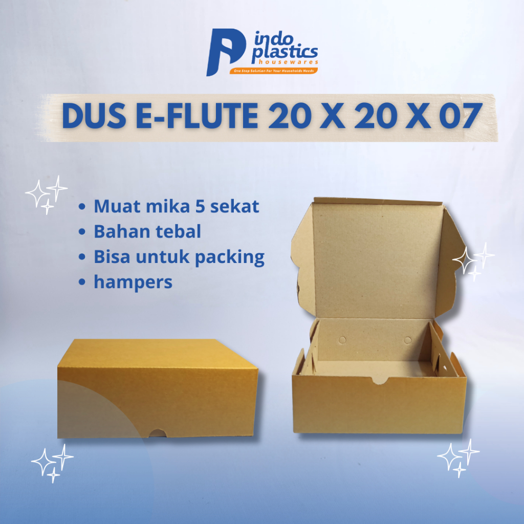 

Box Kardus E-Flute Coklat UK 20 x 20 x 7 cm/Kotak Kardus Online Shop/Hampers/Souvenir