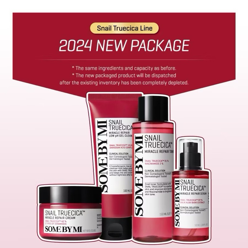 SOME BY MI SNAIL TRUECICA MIRACLE REPAIR KIT SATU PAKET SOME BY MI SNAIL TRUECICA SOME BY MI PAKET S