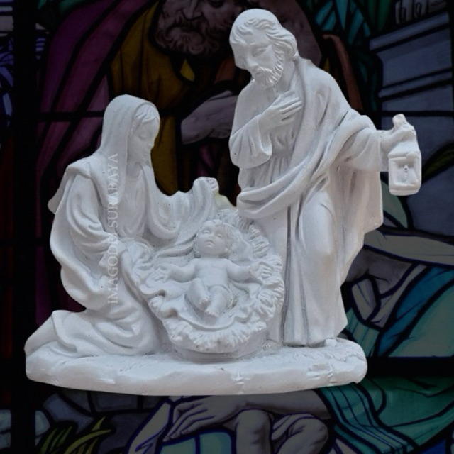 Patung Keluarga Kudus Betlehem 10 cm /(Manger/Palungan) Patung Katolik Keluarga Kudus