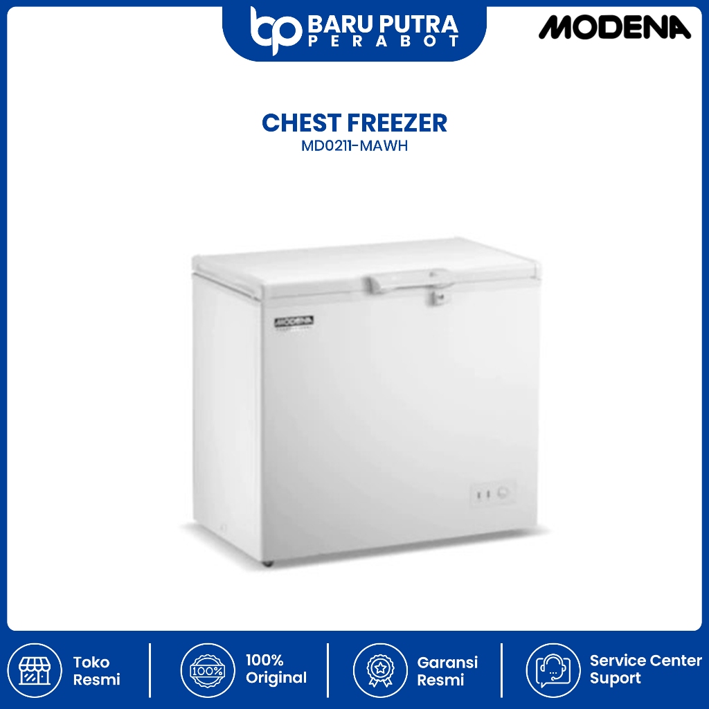MODENA Chest Box Freezer Kapasitas 205 Liter Power Duo Cooling MD0211-MAWH