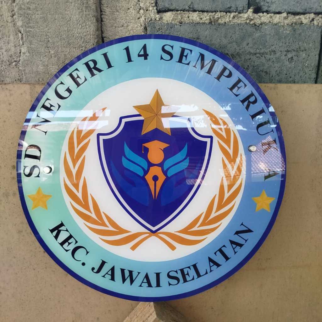 Plang nama toko Bulat, Plang nama ruangan, nama sekolah, Plang Logo,custom free desain ( A189 )