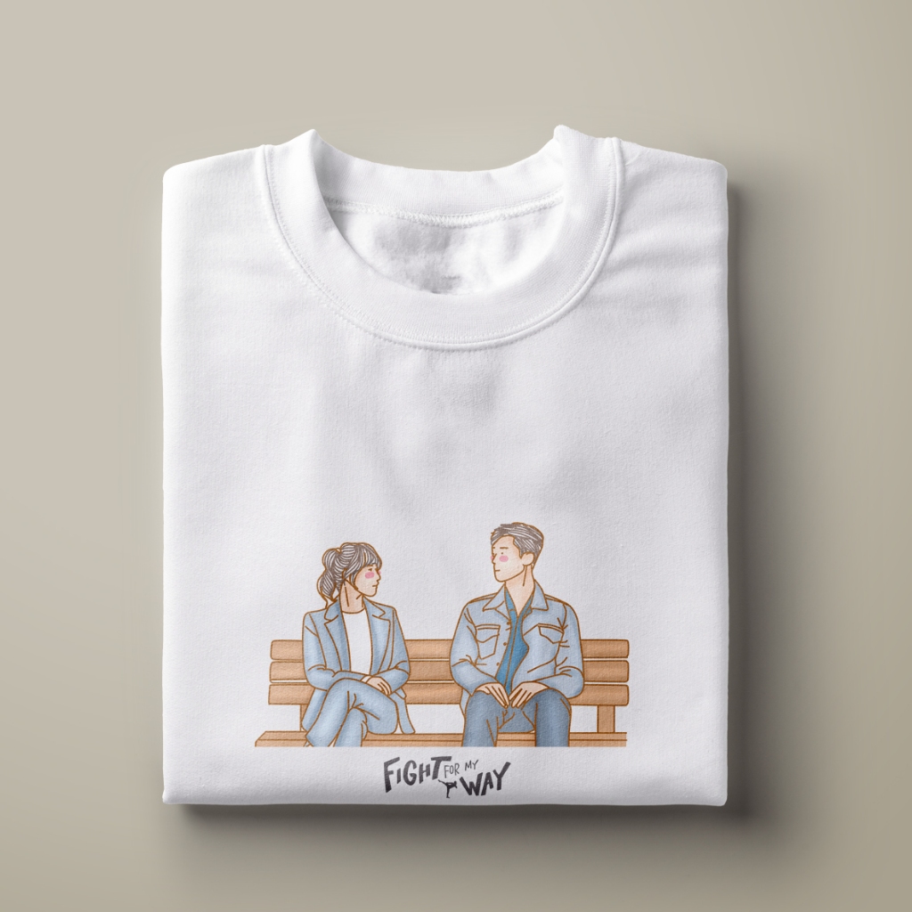 KAOS FIGHT FOR MY WAY KDRAMA FANART T-SHIRT KOREAN DRAMA KDRAMA MERCHANDISE KAOS DRAMA KOREA