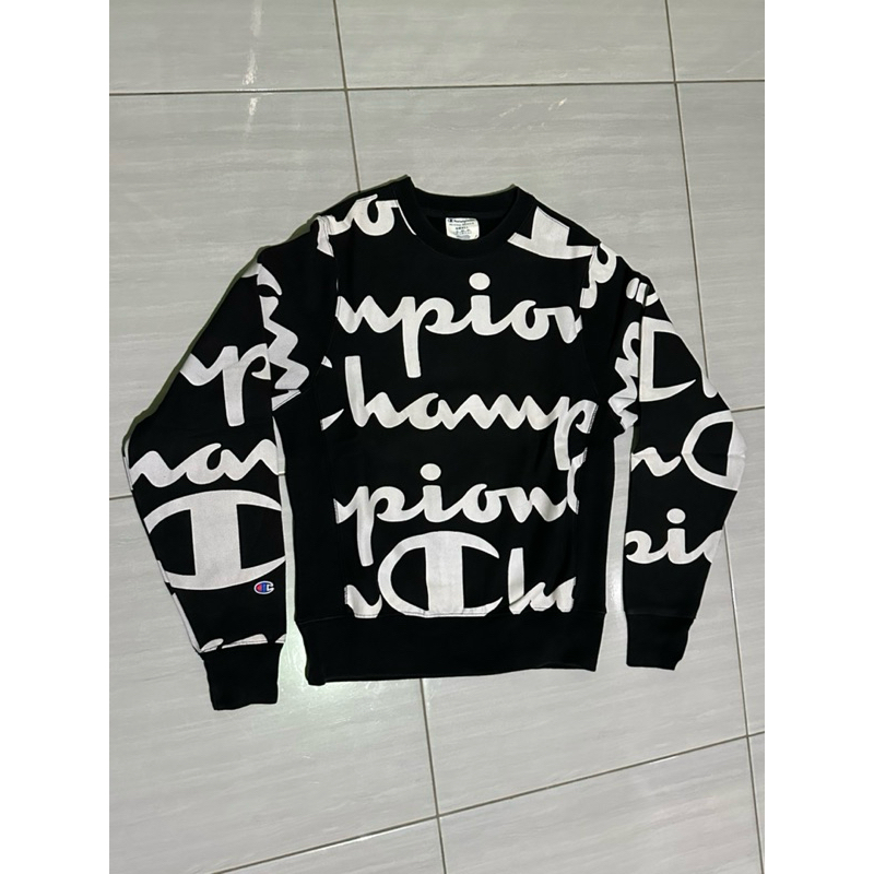 CN hitam full print champion