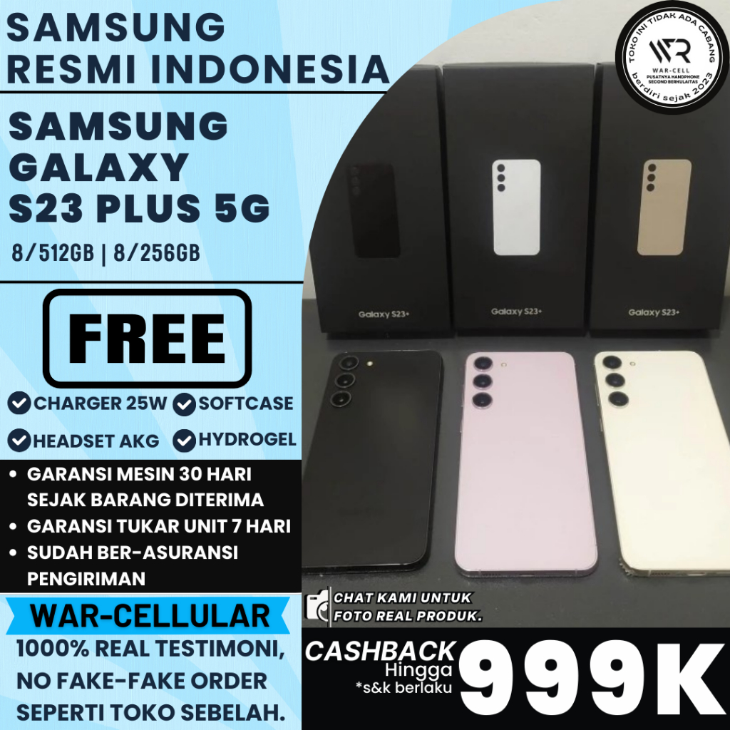 SEIN | SAMSUNG GALAXY S23 PLUS 5G 8/512GB 8/256GB | S23+ SECOND RESMI INDONESIA