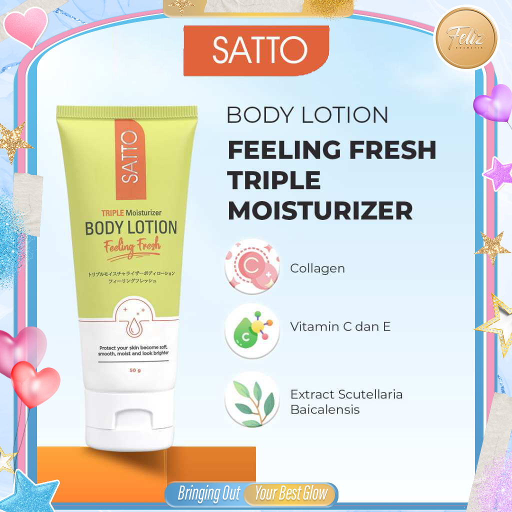 * FELIZ * SATTO Triple Moisturizer Body Lotion Feeling Fresh