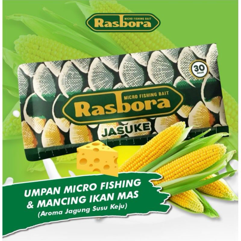 Umpan Ikan Mas RASBORA Jasuke Special Amis Durian Susu Pisang Susu Kemasan 30 Gram