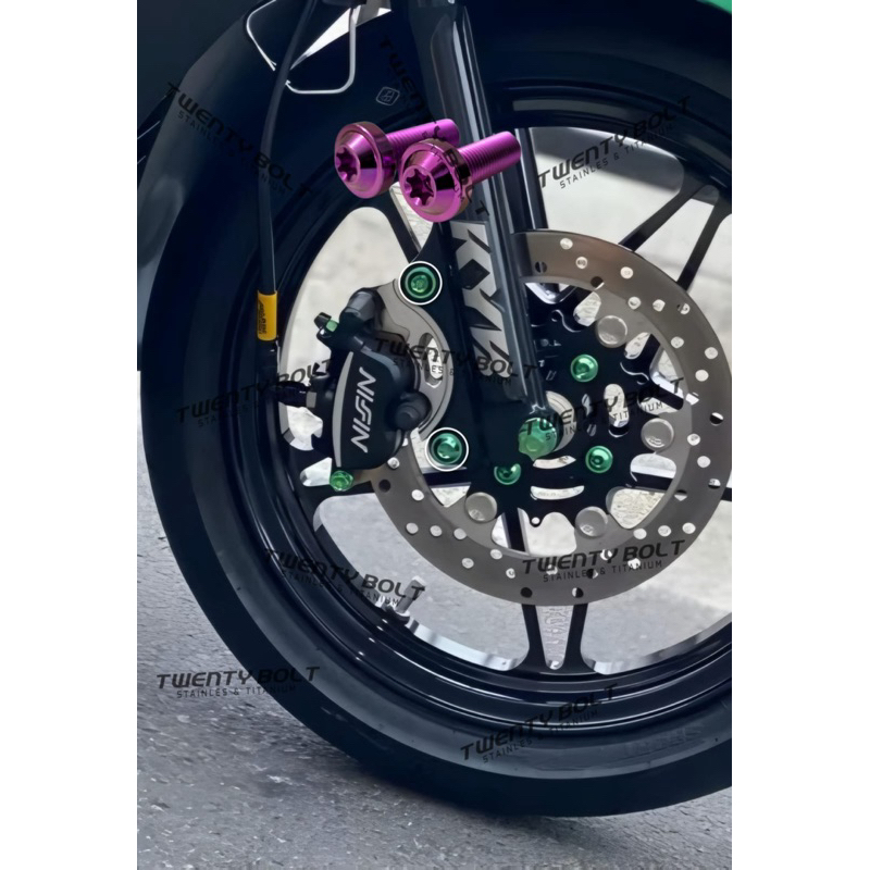 PAKET BAUT BAUD TITANIUM BREKET BRIKET KALIPER MOTOR YAMAHA