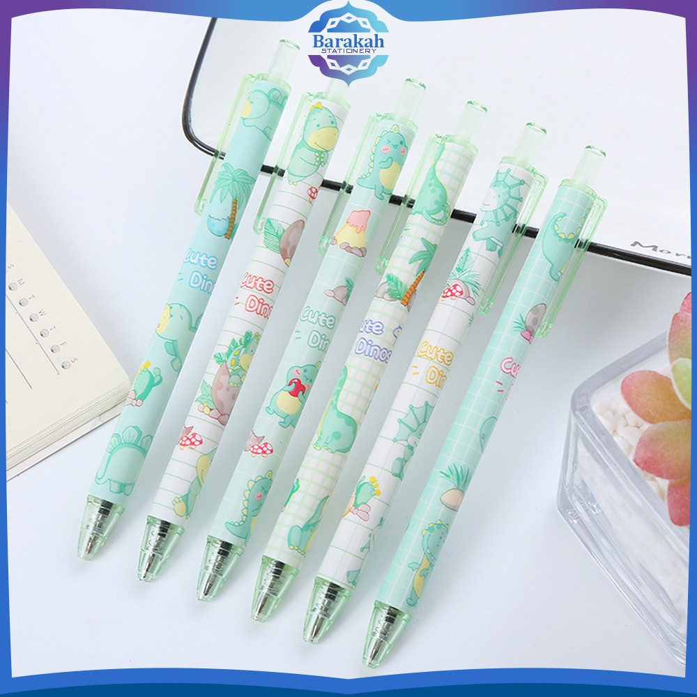 

Pulpen Pelajar Dan Kantor Pena Lucu Motif Dino Imut / Pen Gel Mekanik Motif Cartoon Dinosaur Barakah Stationery A35