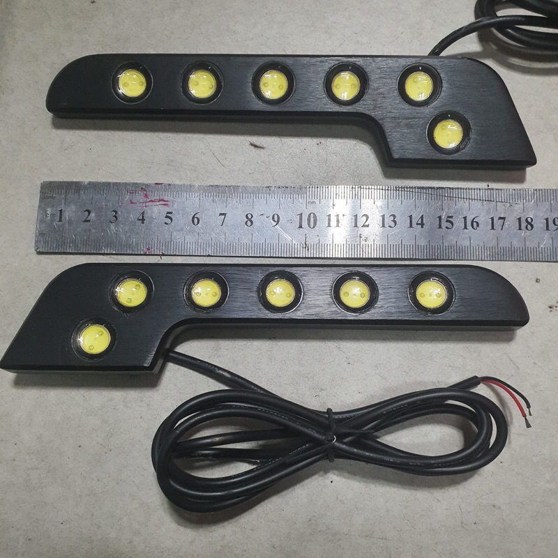 Lampu LED DRL COB White Eagle Eyes L Model foglamp Mobil Motor