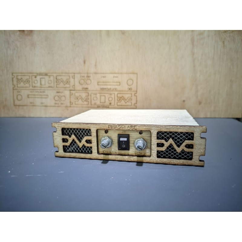 Box boks power 2chanel phase lab miniatur 14cm wadah tempat ampli TPA / PAM / TDA