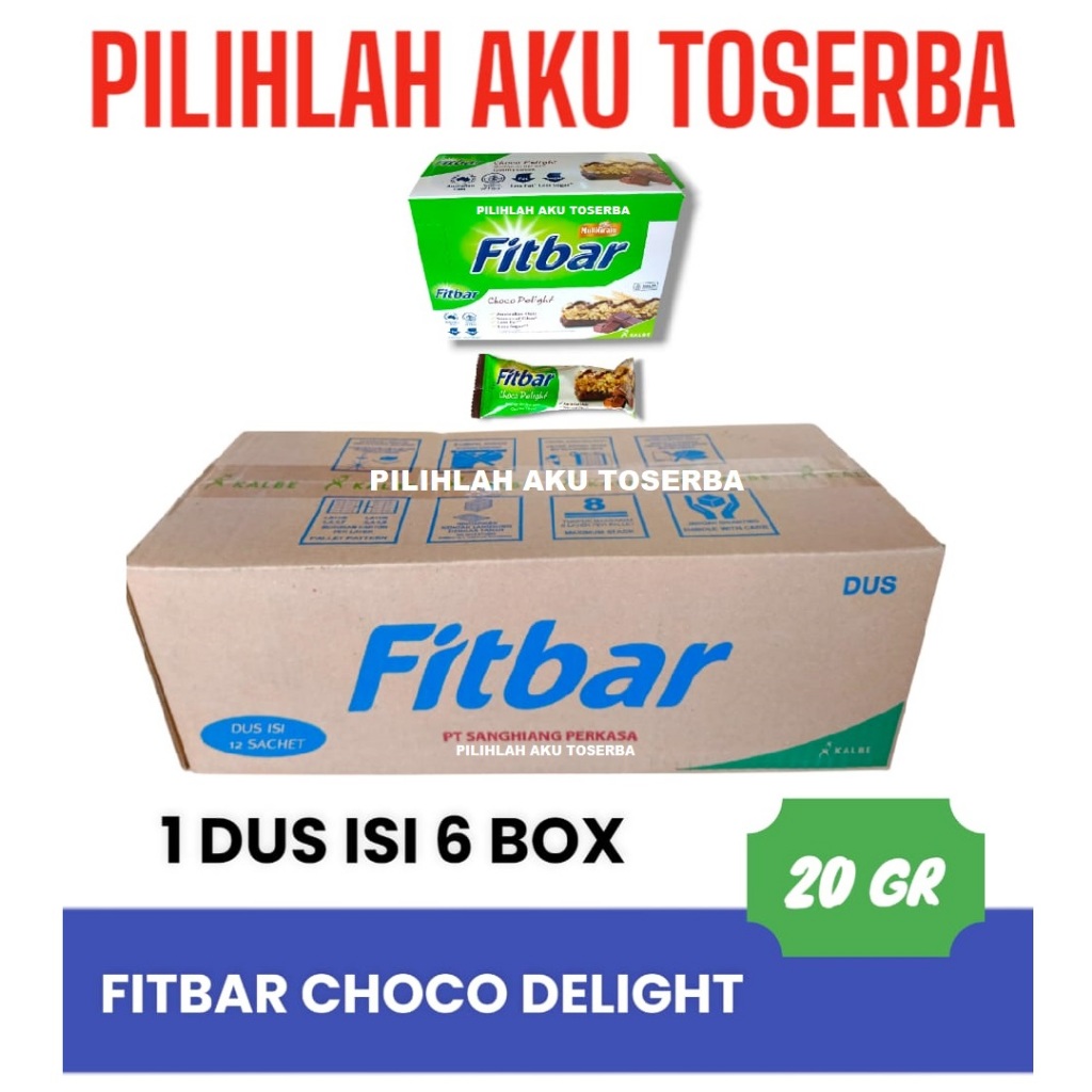 

Fitbar CHOCO DELIGHT Multigrain Cereal Bar isi 12 - ( HARGA 1 DUS )