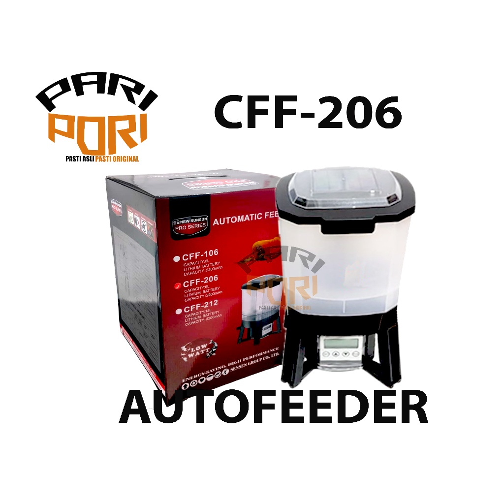 ORIGINAL SUNSUN GRECH CFF 206 PEMBERI PAKAN IKAN OTOMATIS FREE ADAPTER