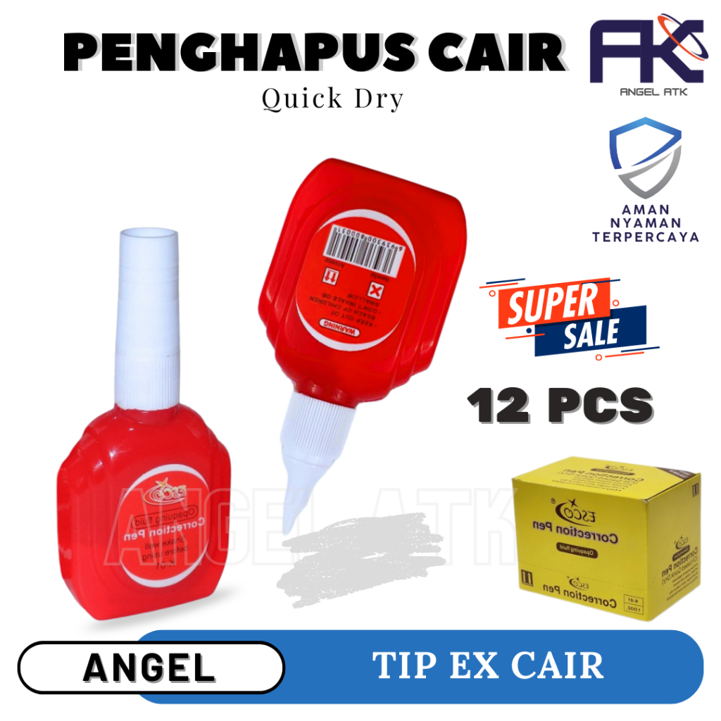 

Tip Ex Merah / 1 Lusin Isi 12 Pcs / Penghapus Pulpen Cair / Tidak Beracun / Correction Fluid / Tip Ex Termurah / Cash On Delivery / Atk Blessing