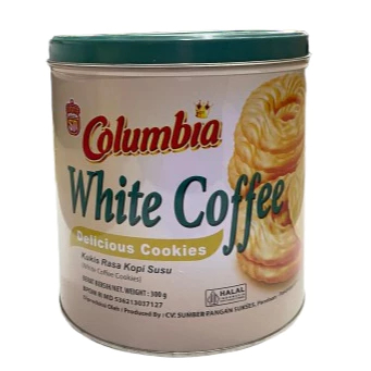 

Edisi Lebaran Columbia Biskuit White Coffee Kaleng 300 gr Biskuit lebaran