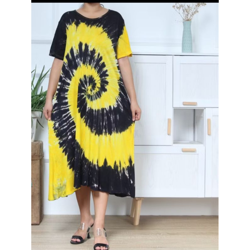 DASTER JERSEY TIE DYE UKURAN JUMBO XXL COCOK BUMIL BAHAN ADEM PROMO 3.3