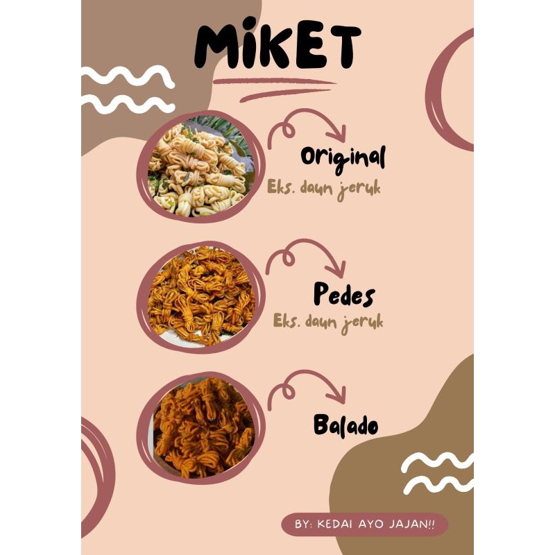 

miket cemilan ringan dijamin enak 100g/250g/500g