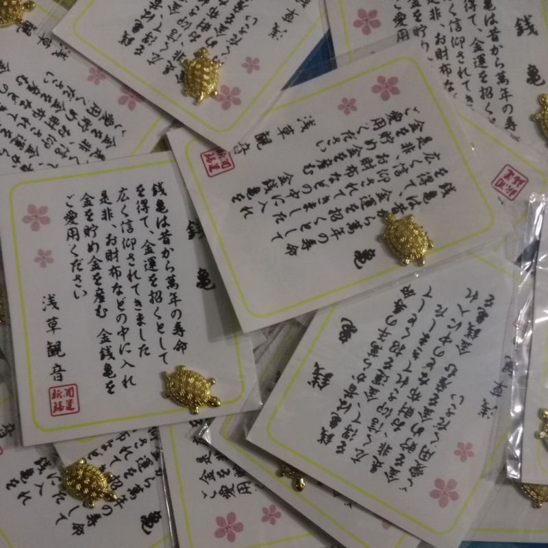 kura2 Beruntung/pembawa rejeki/penyu kecil warna Gold,langsung pakai