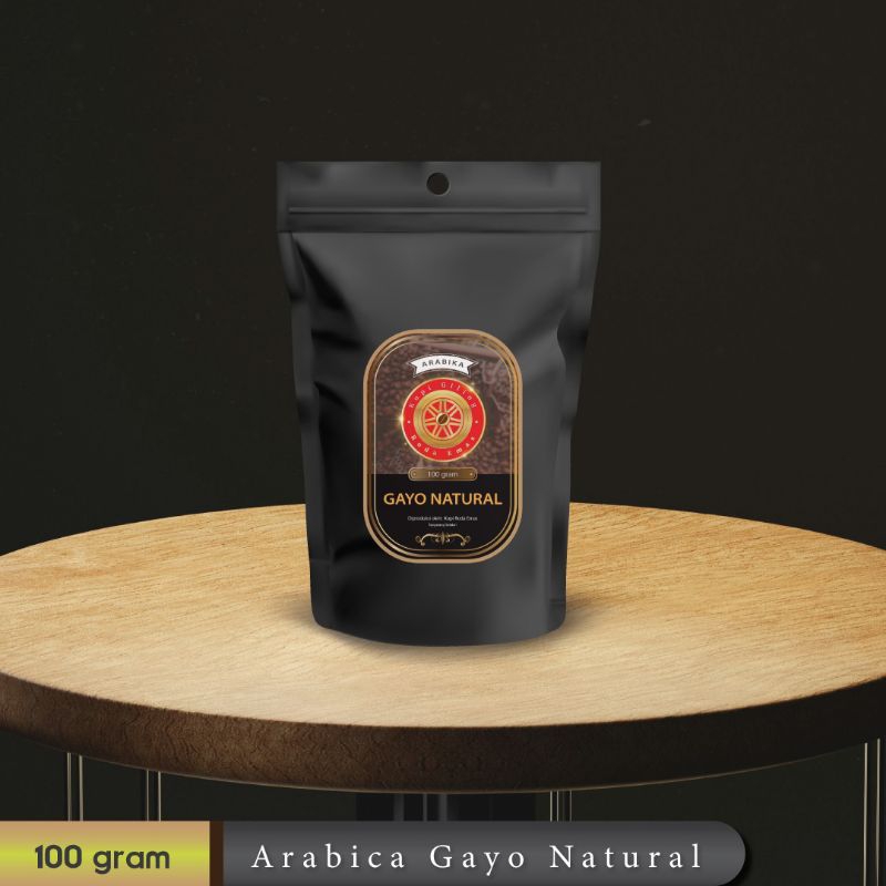 

Kopi Arabica Gayo Natural Roda Emas Kemasan 100g