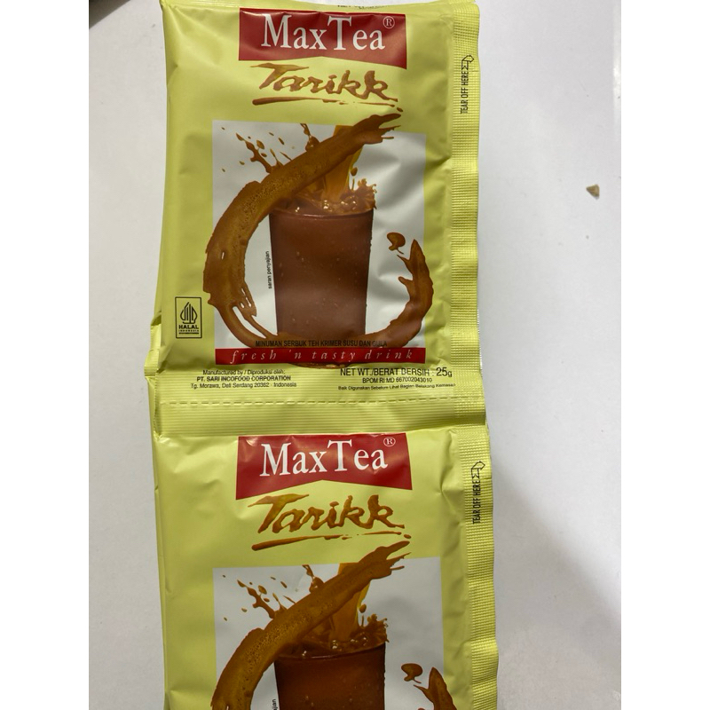 

Max tea teh tarik rencengan isi 10 sachet